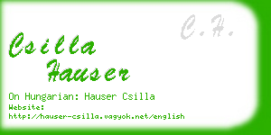 csilla hauser business card